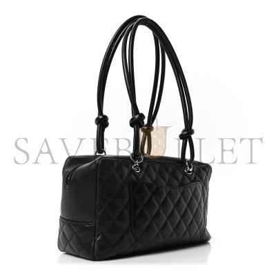 CHANEL MASTER CALFSKIN QUILTED LARGE CAMBON BOWLER BLACK (28*16*10cm) CHANEL MASTER CALFSKIN QUILTED LARGE CAMBON BOWLER BLACK (28*16*10cm)